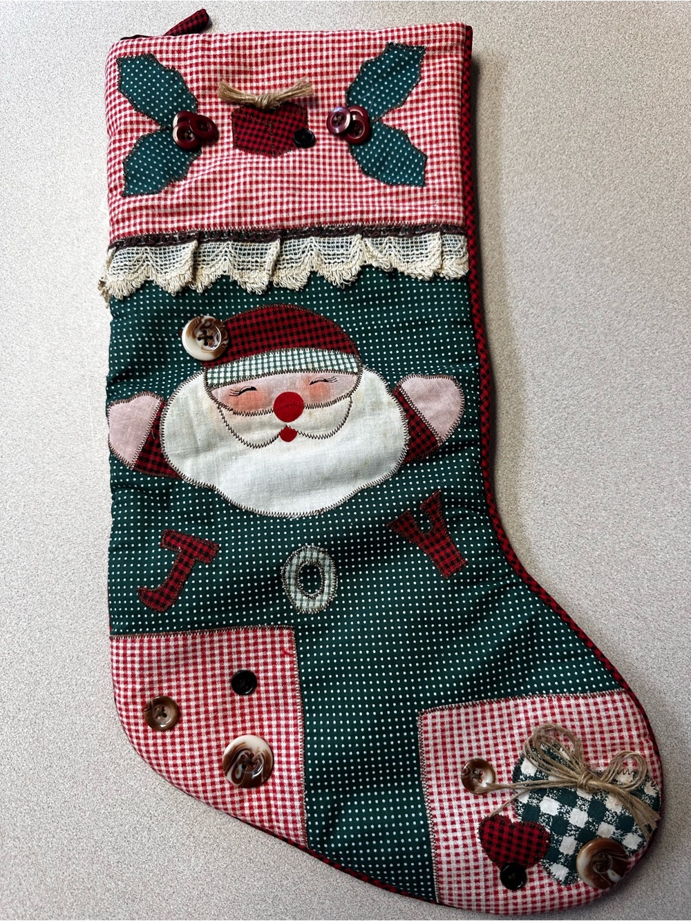 80’s Vintage Christmas Stocking